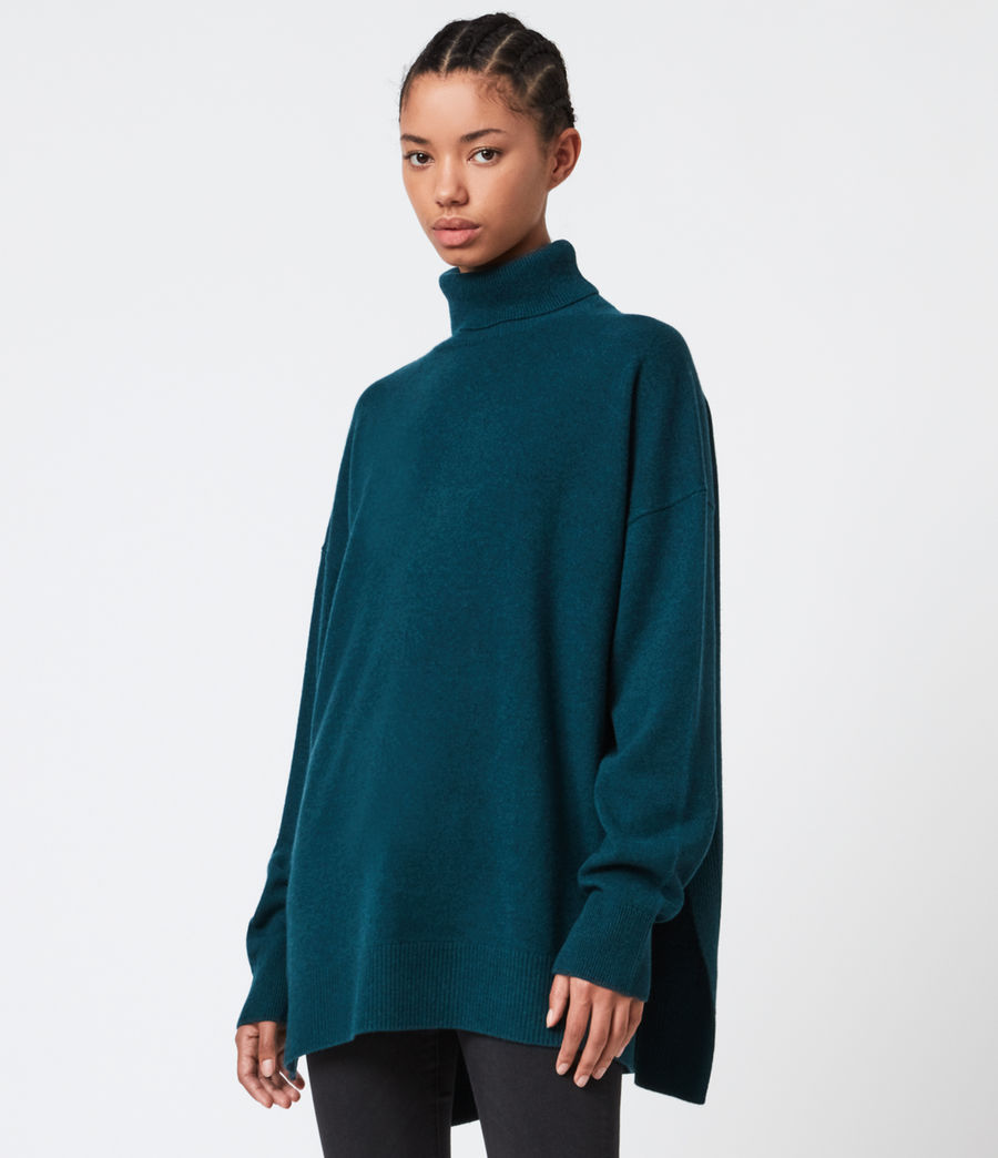 bottle green cashmere jumper