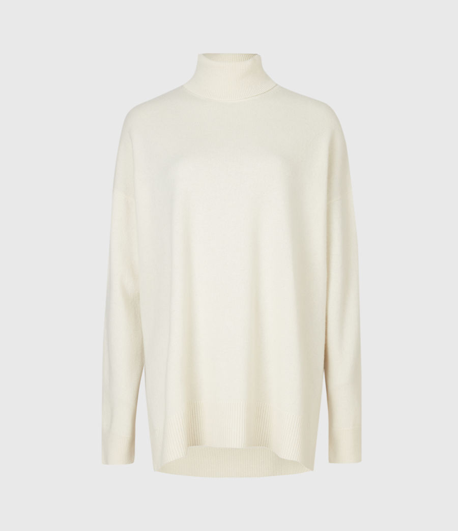 white jumper roll neck