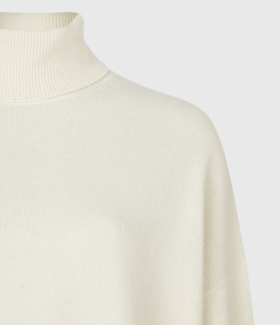 white roll neck jumper womens