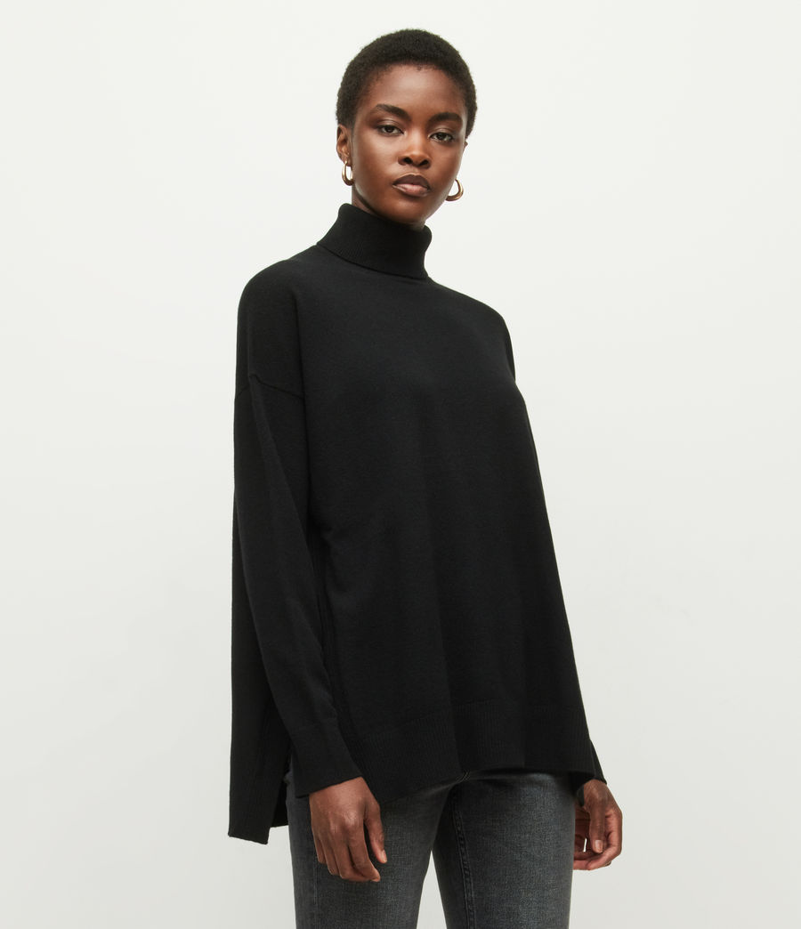 Womens Gala Cashmere Sweater (black) - Image 1