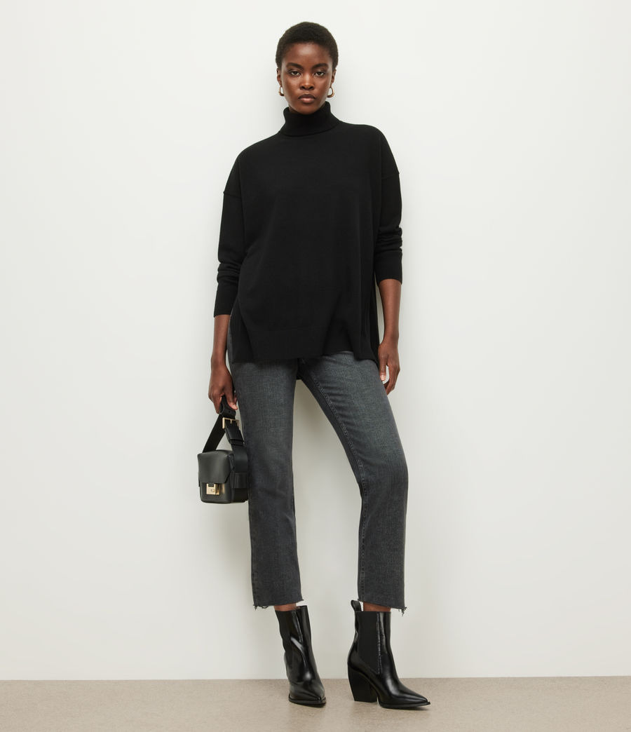 Womens Gala Cashmere Sweater (black) - Image 2