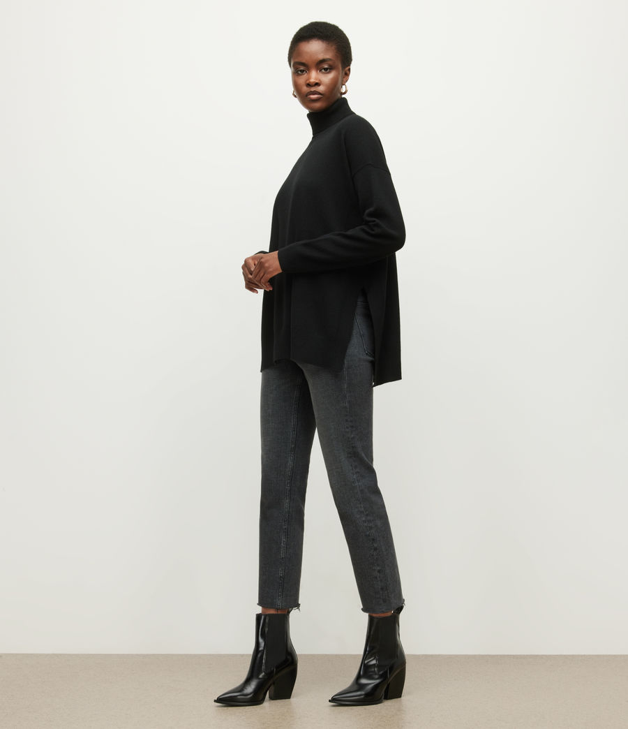 Womens Gala Cashmere Sweater (black) - Image 3