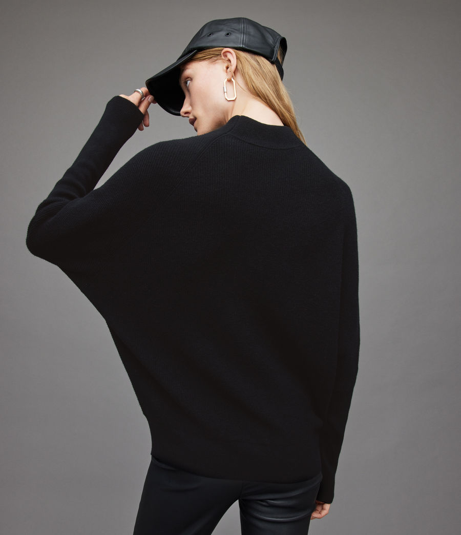 Womens Ridley Wool-Cashmere Blend Sweater (black) - Image 6