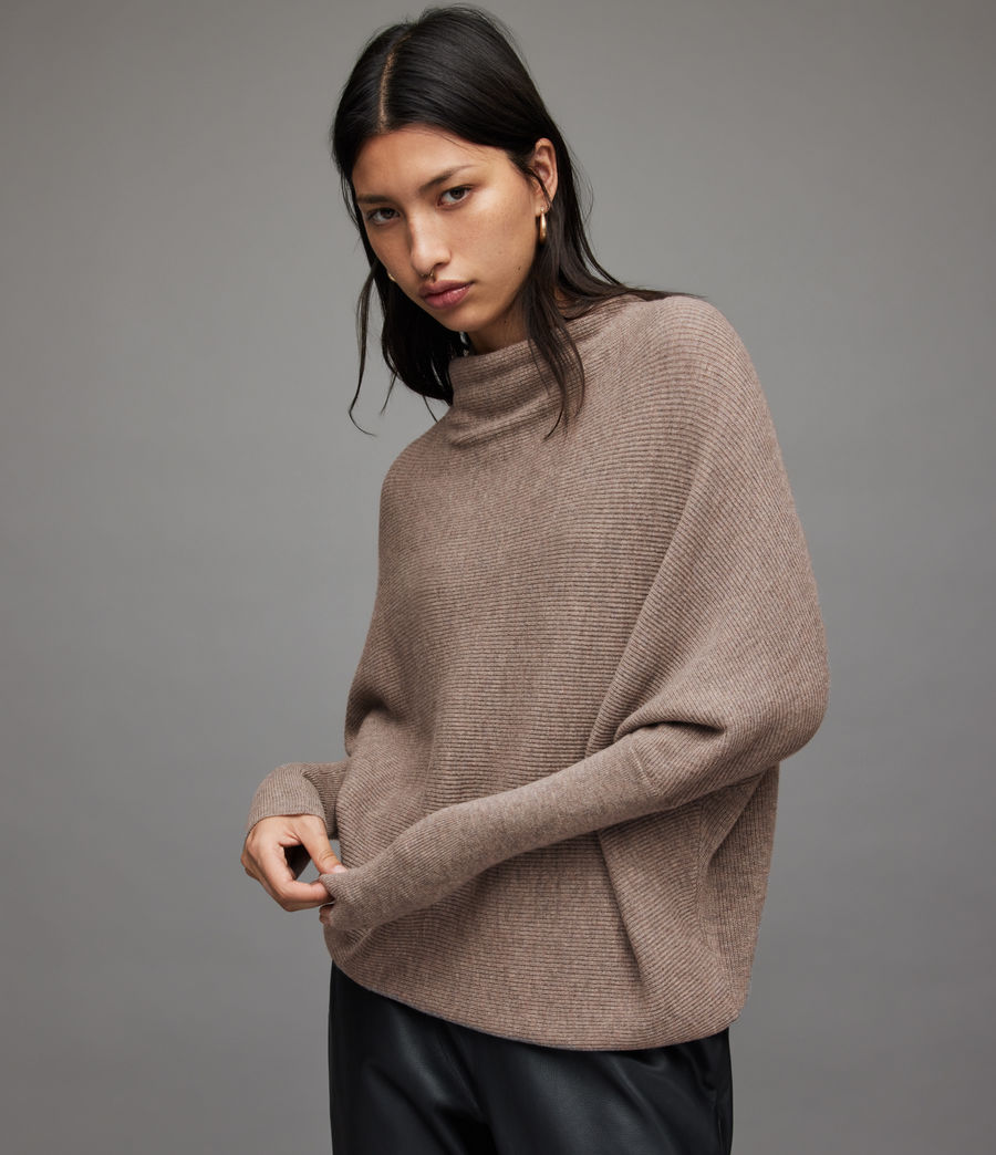 Womens Ridley Cashmere Blend Sweater (artic_grey) - Image 4