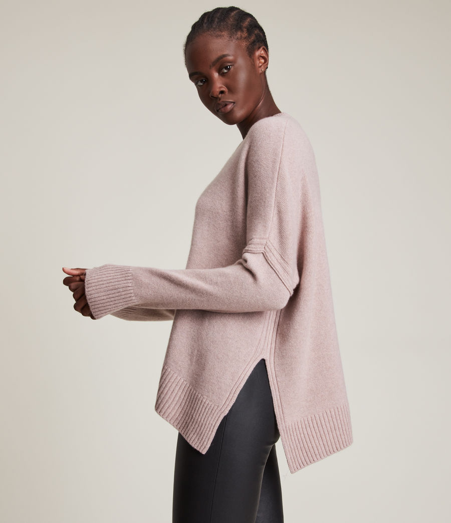Womens Lock Cashmere Sweater (pashmina_pink) - Image 2