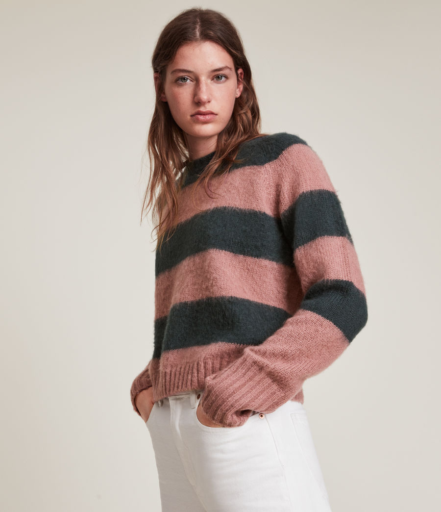 Womens Lou Sweater (moss_green_rose) - Image 3