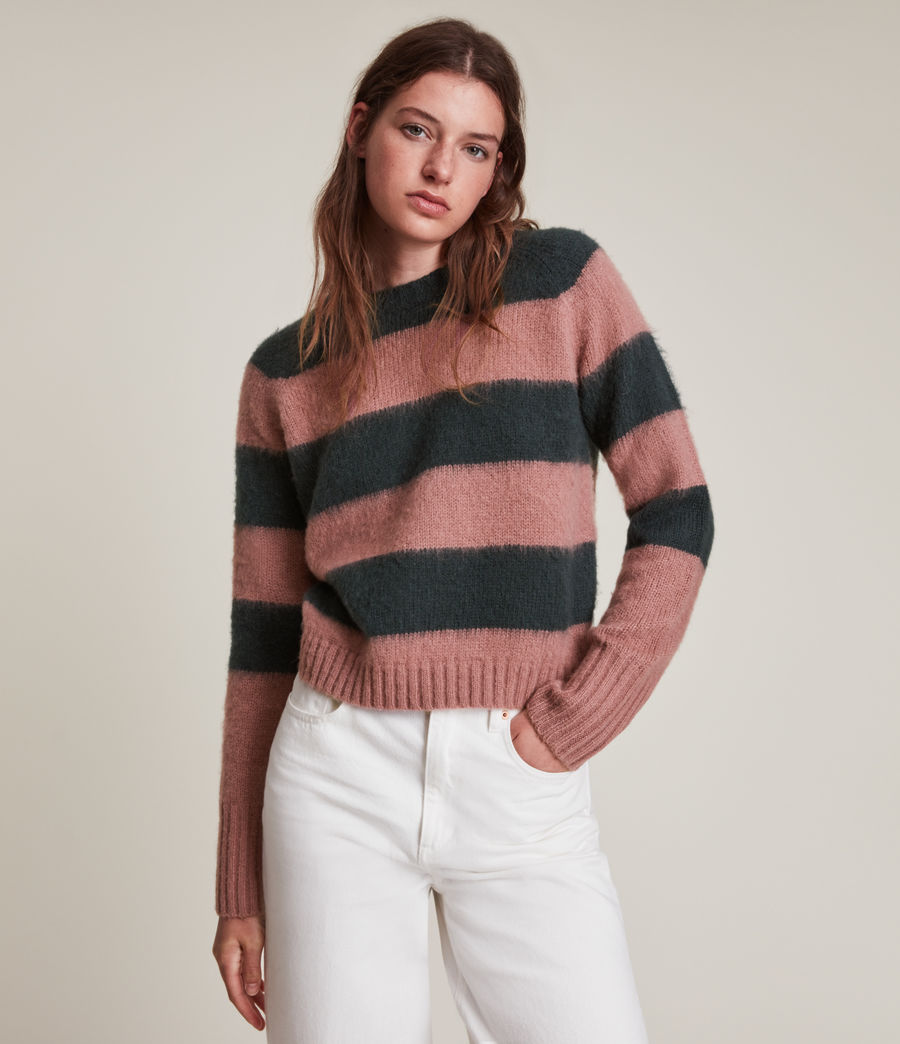Womens Lou Sweater (moss_green_rose) - Image 4