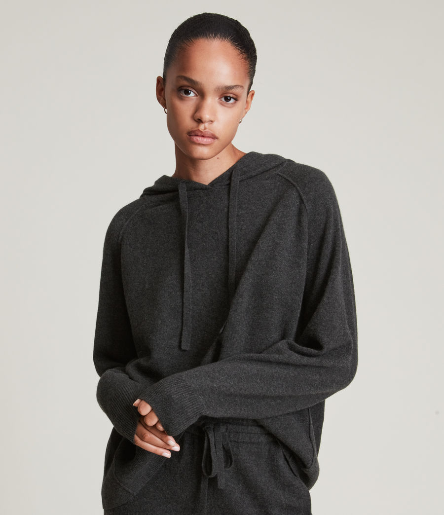 Women's Olly Cashmere Hoodie (cinder_grey_marl) - Image 1