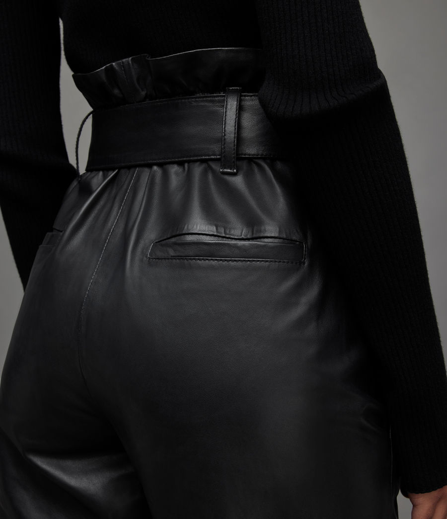 Women's Orsen Leather Trousers (black) - Image 5