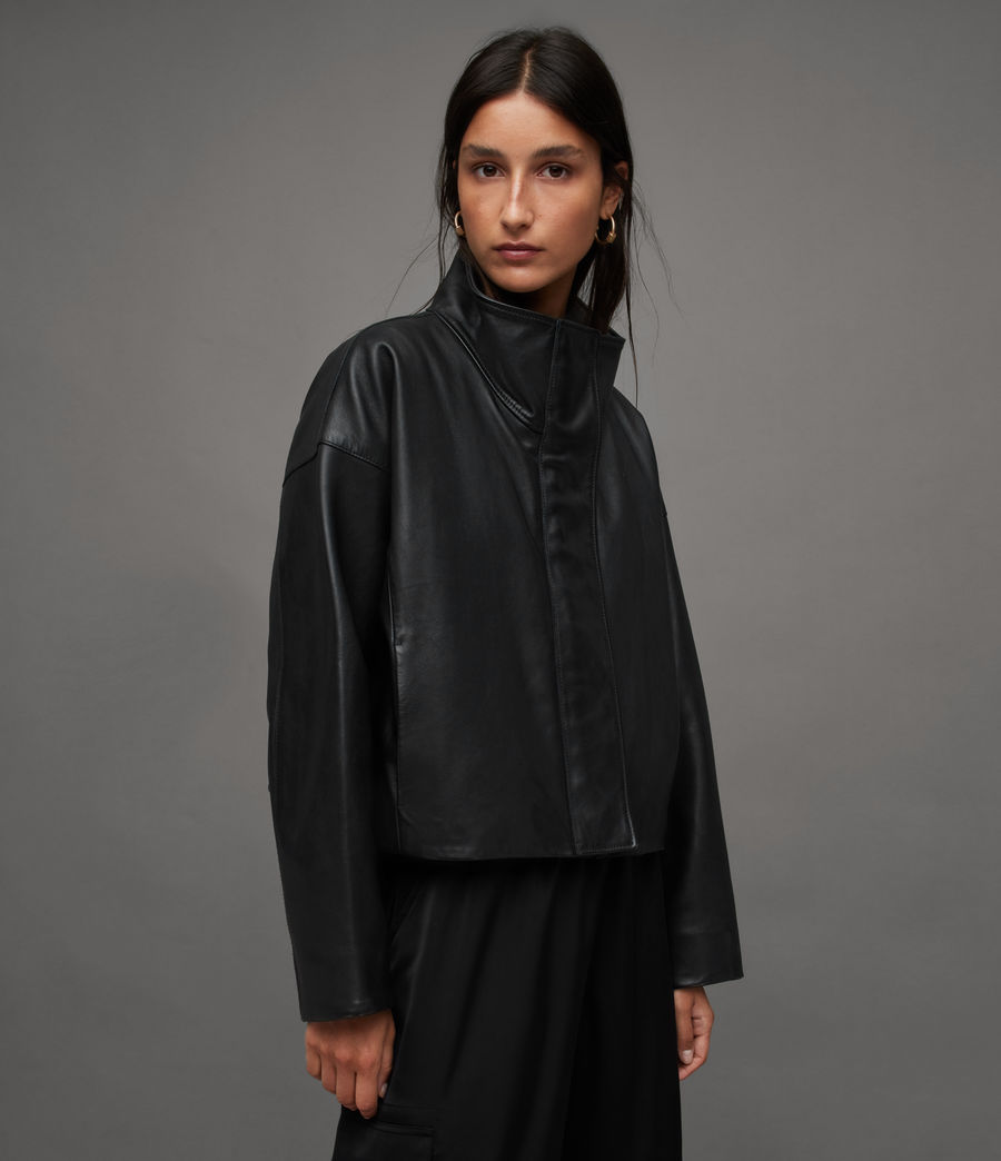 ALLSAINTS UK: Womens Ryder Leather Jacket (black)