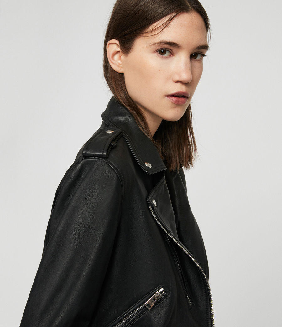 ALLSAINTS UK: Womens Lexi Leather Biker Jacket (black)
