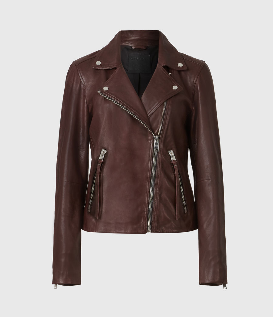 all saints oxblood leather jacket