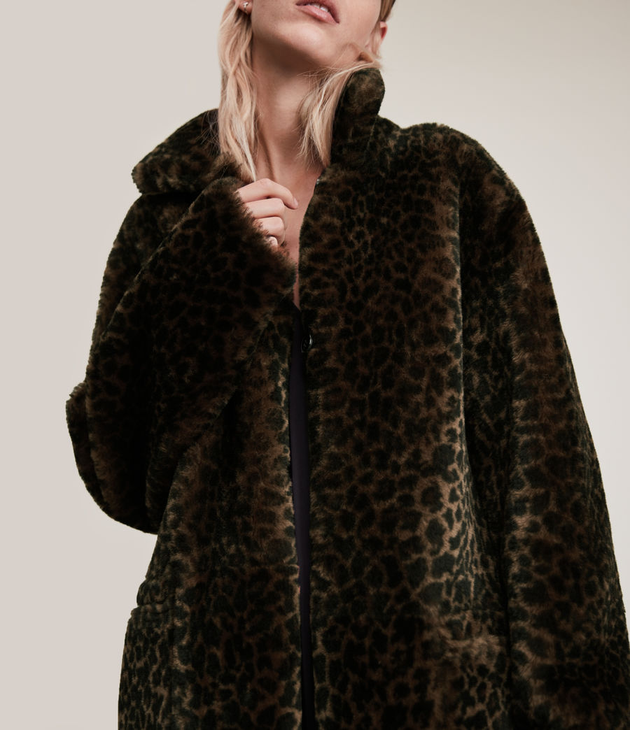 Womens Serra Reversible Shearling Coat (leopard_brown) - Image 4