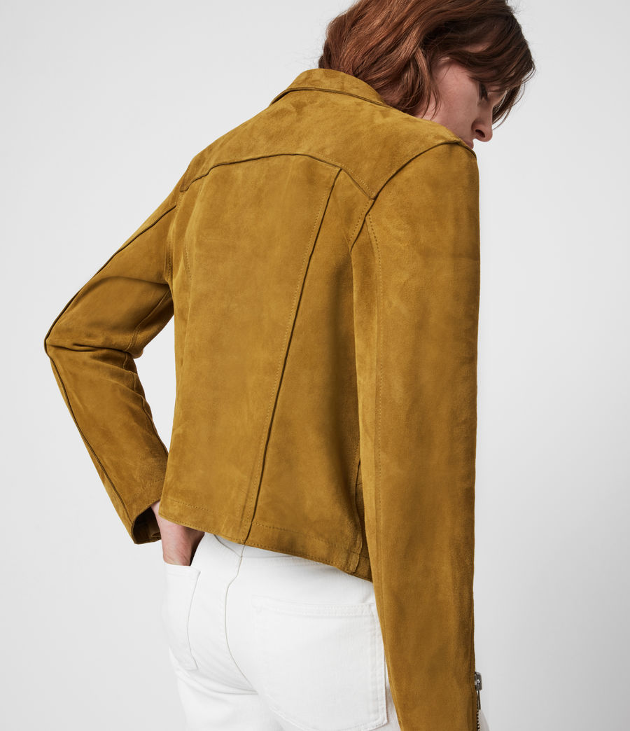 unlined fern suede biker jacket