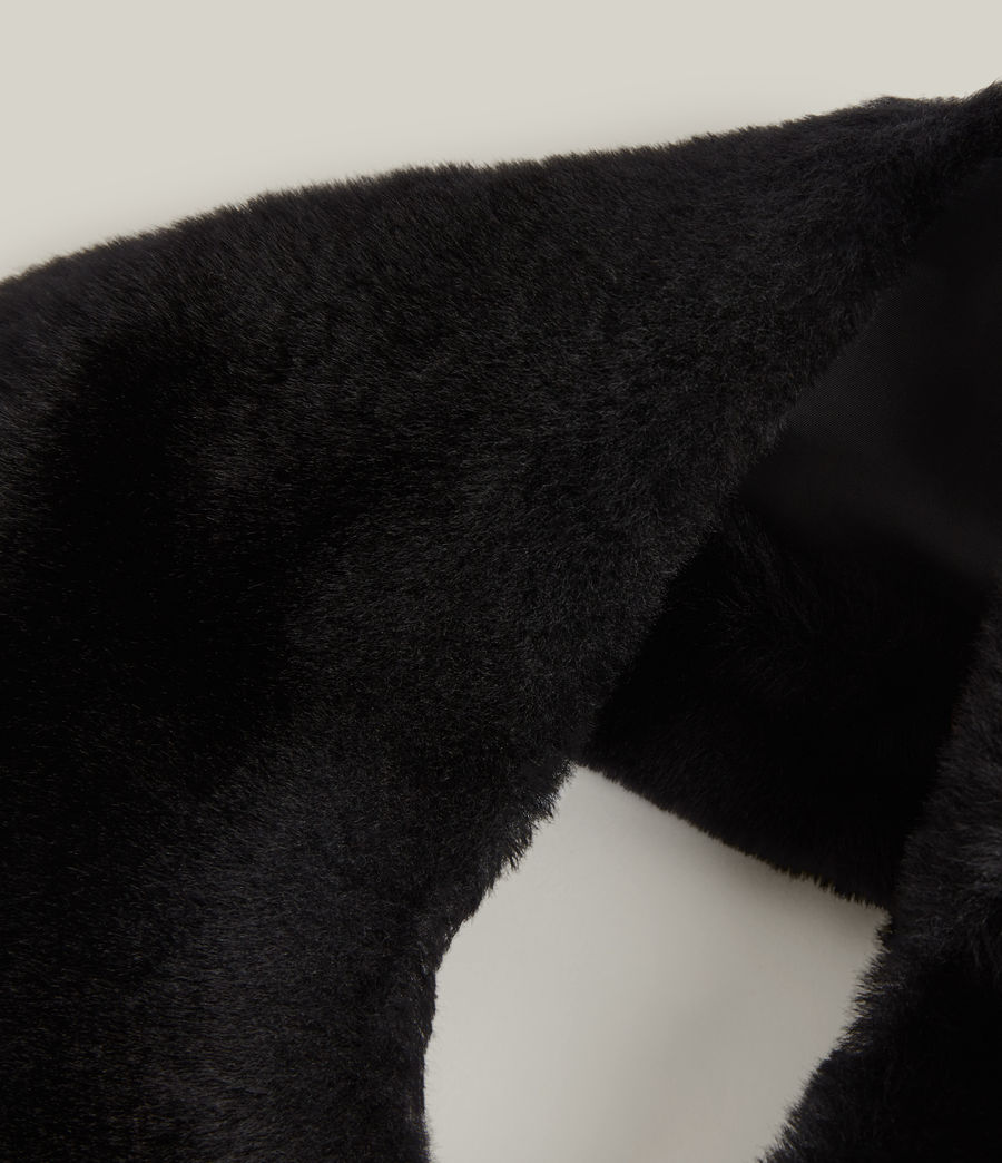 Womens Noir Shearling Collar (black) - Image 3