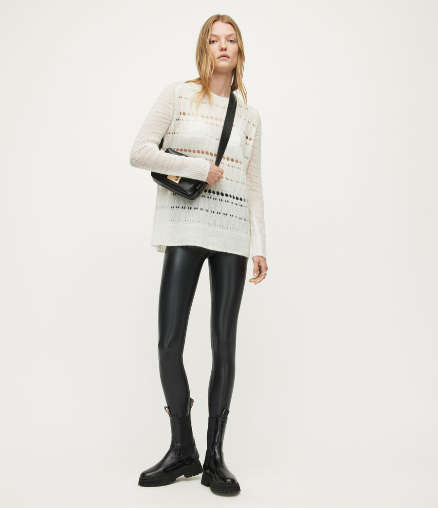 Women's Cora Leather-Look High-Rise Leggings (black) - Image 1