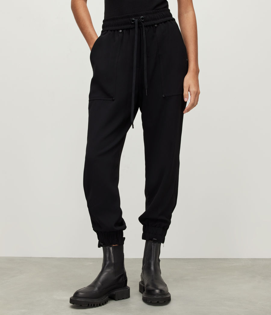 Damen Auden Mid-Rise Cuffed Trousers (black) - Image 2