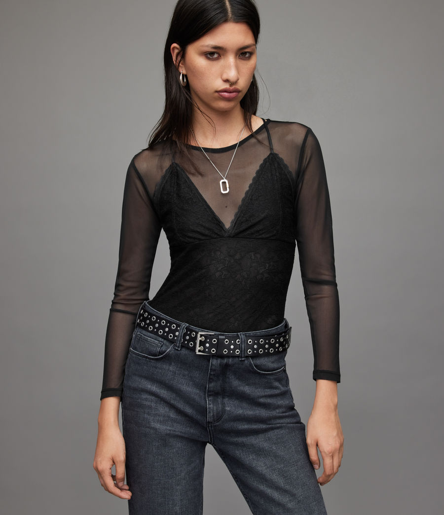 Damen Nyla Lace Bodysuit (black) - Image 1