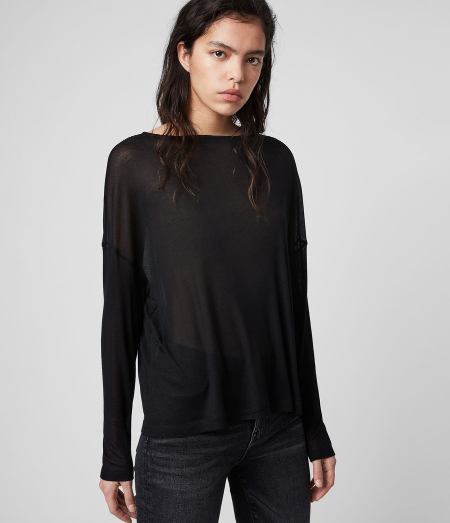 ALLSAINTS US: Womens Francesco Rita T-Shirt (black)