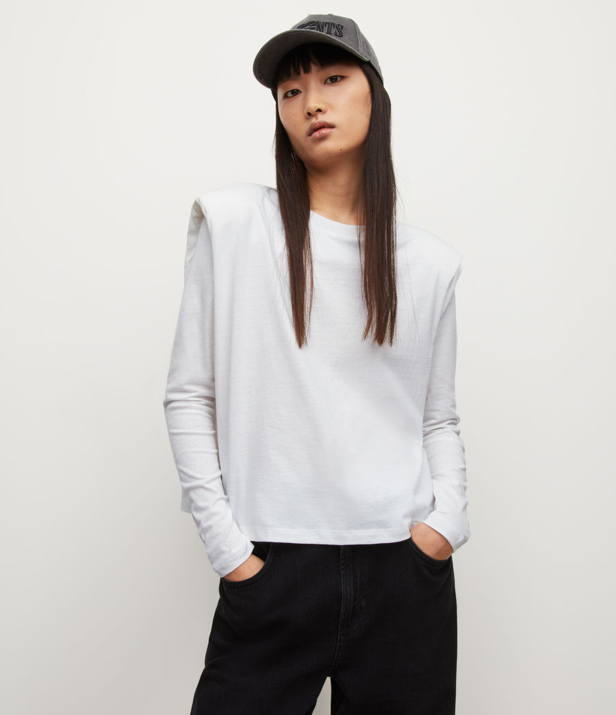 Women's Mika Long Sleeve T-Shirt (optic_white) - Image 1