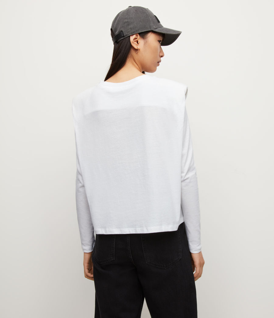 Damen Mika Long Sleeve T-Shirt (optic_white) - Image 6