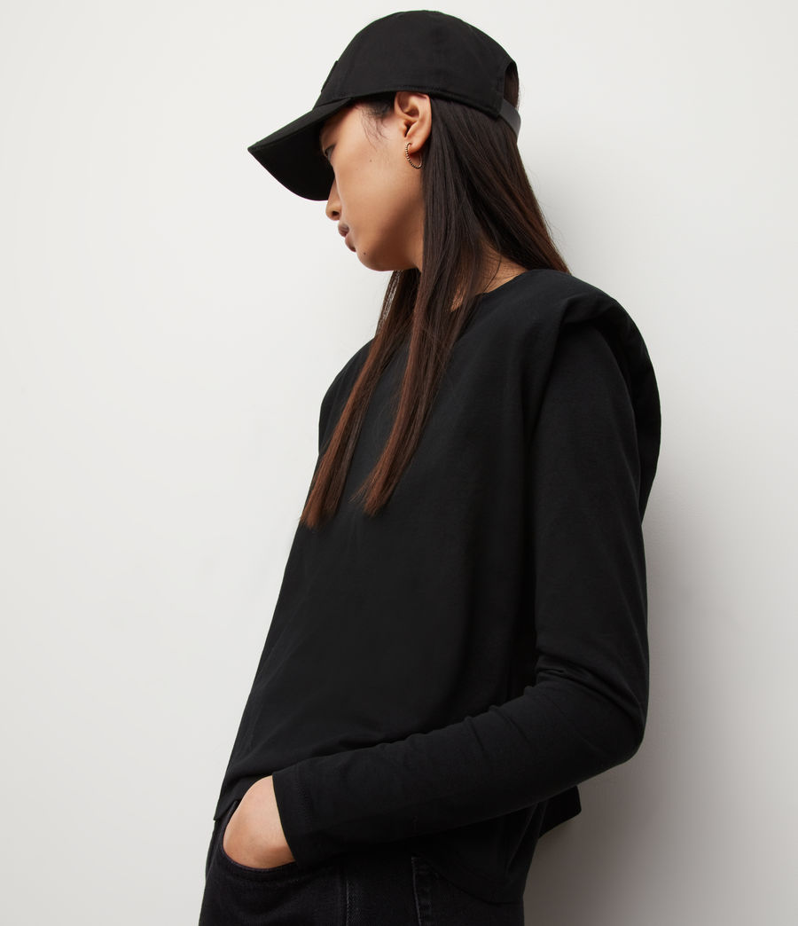 Women's Mika Long Sleeve T-Shirt (black) - Image 2