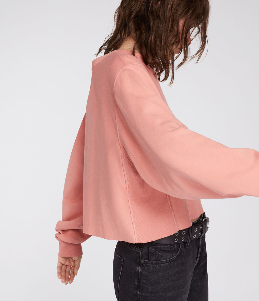 all saints pink sweatshirt