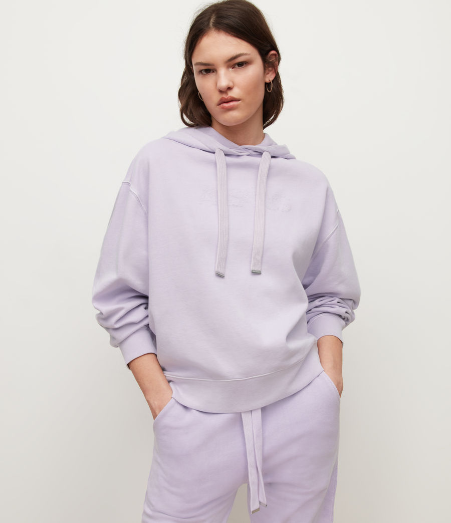 Women's Pip Embroidered Hoodie (violet) - Image 2