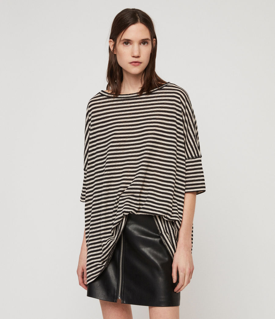 all saints stripe t shirt