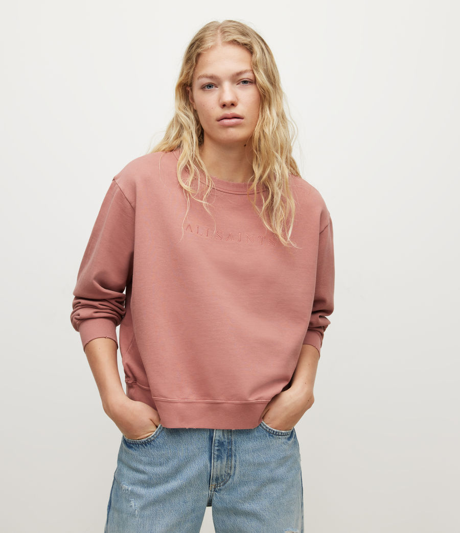 Women's Pippa Embroidered Sweatshirt (muted_rose) - Image 1