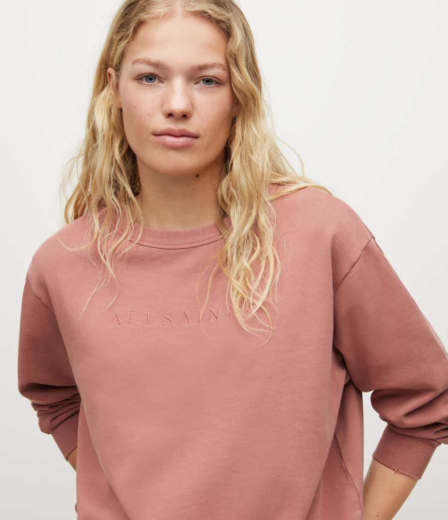 Women's Pippa Embroidered Sweatshirt (muted_rose) - Image 2