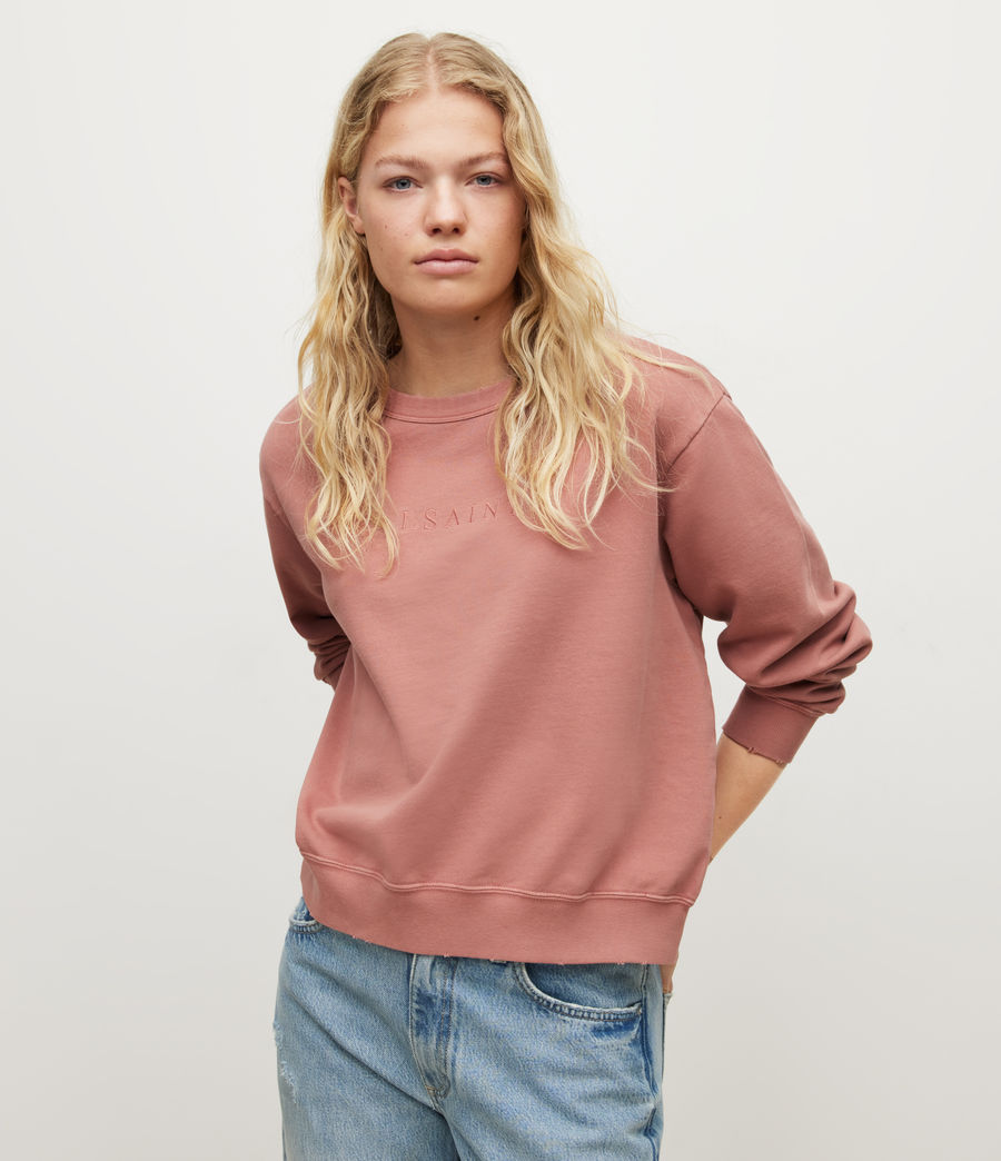 Womens Pippa Embroidered Sweatshirt (muted_rose) - Image 4