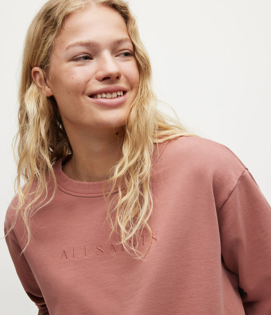 Womens Pippa Embroidered Sweatshirt (muted_rose) - Image 5