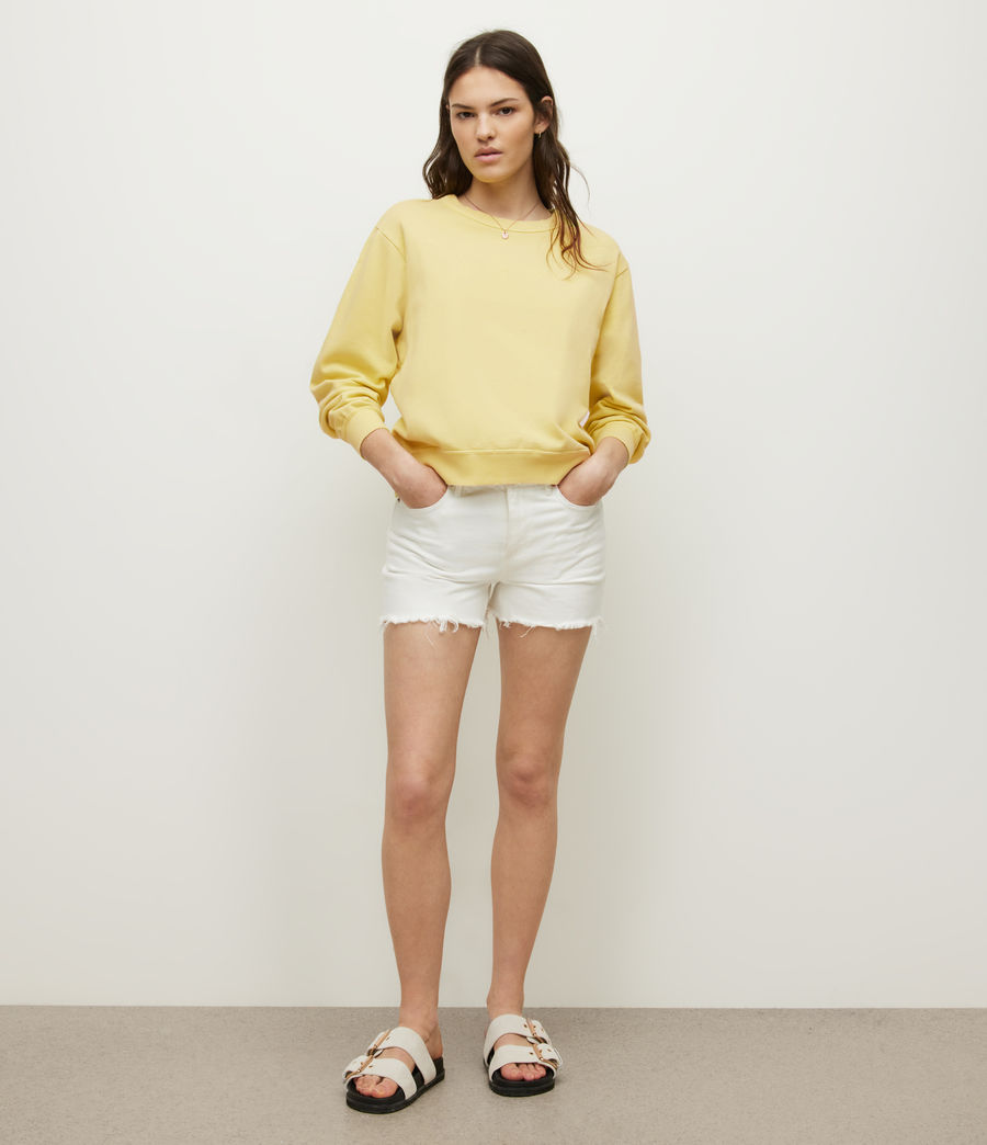 Women's Pippa Embroidered Sweatshirt (sunny_lime_green) - Image 4