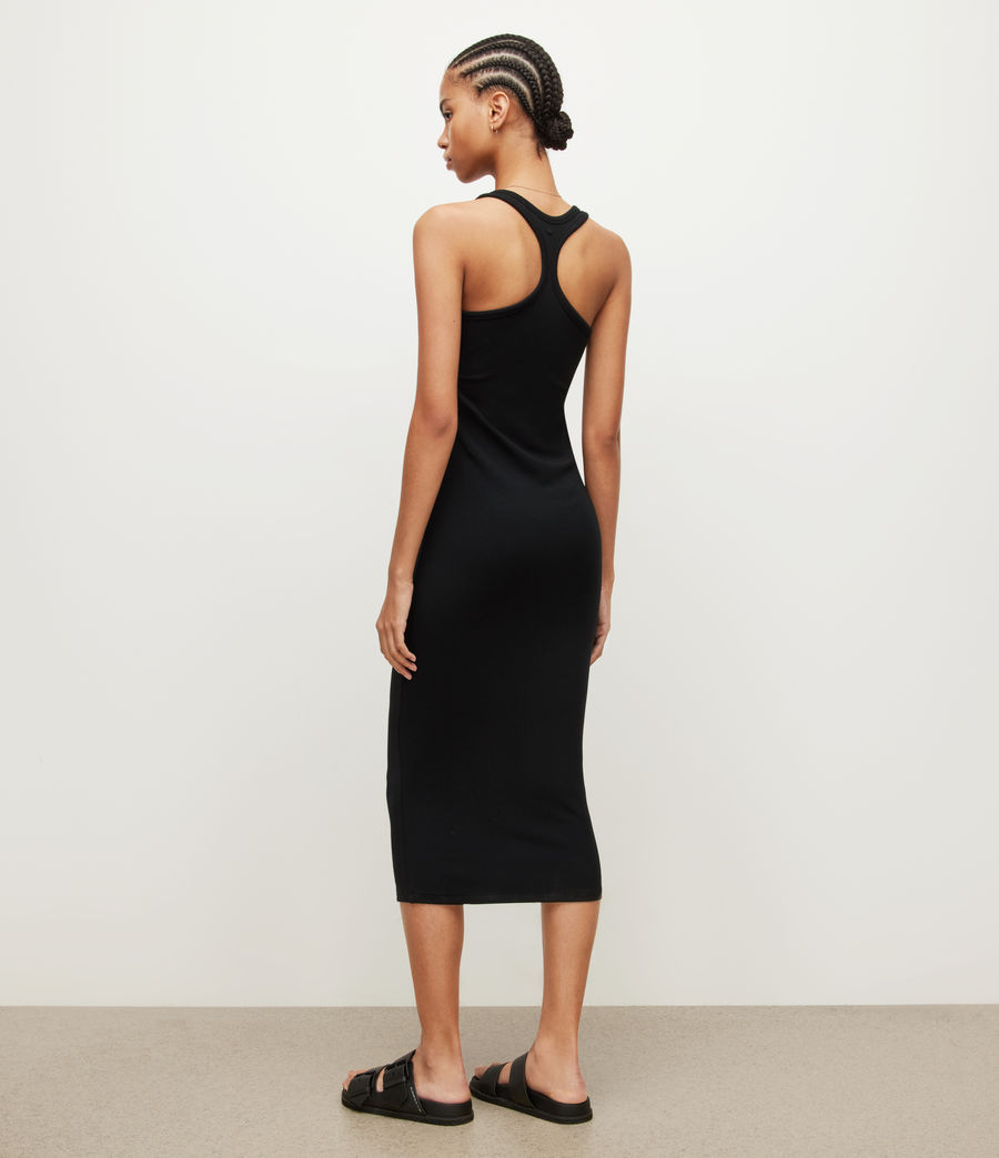 Womens Maki Midi Dress (black) - Image 7