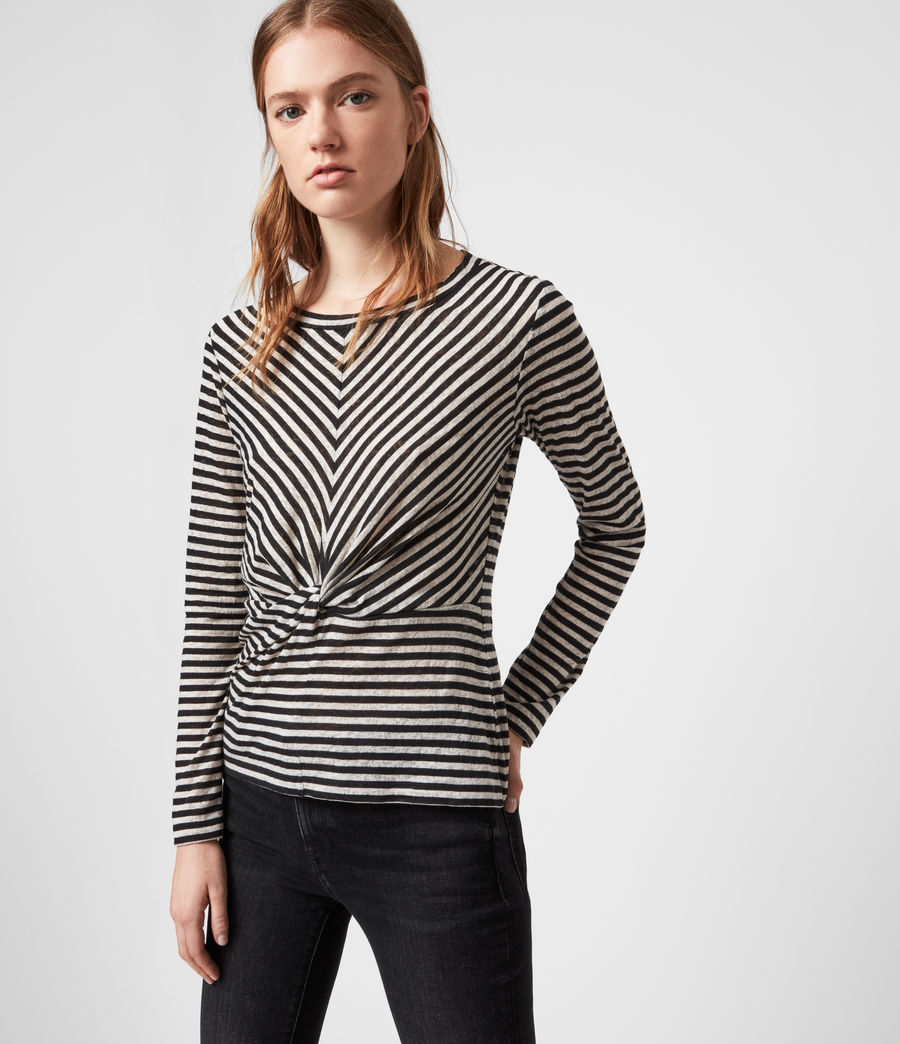 allsaints striped shirt