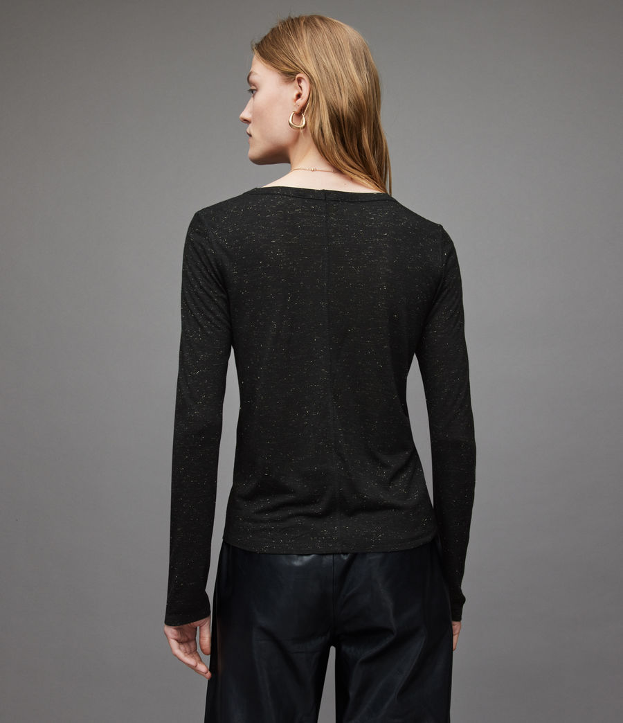 Femmes T-Shirt Manches Longues Esme Shimmer (black) - Image 5