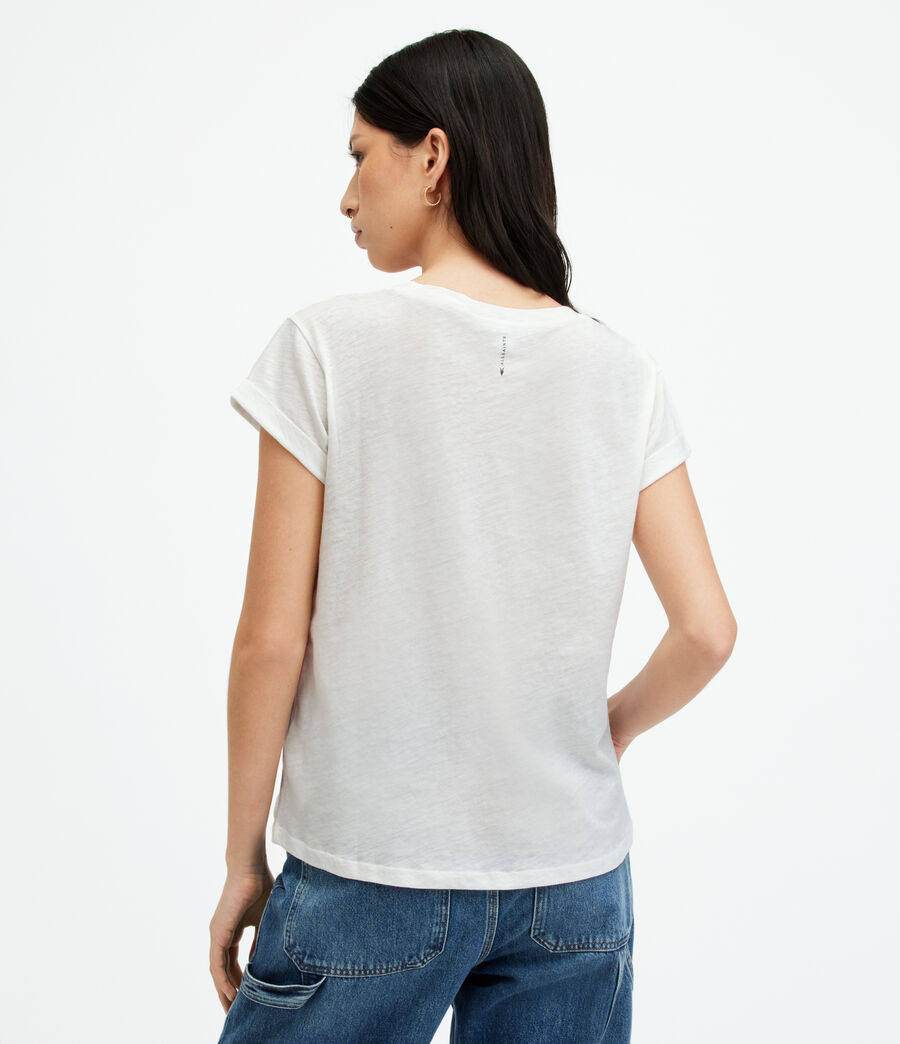 Womens Anna Crew Neck Short Sleeve T-Shirt (chalk_white) - Image 5