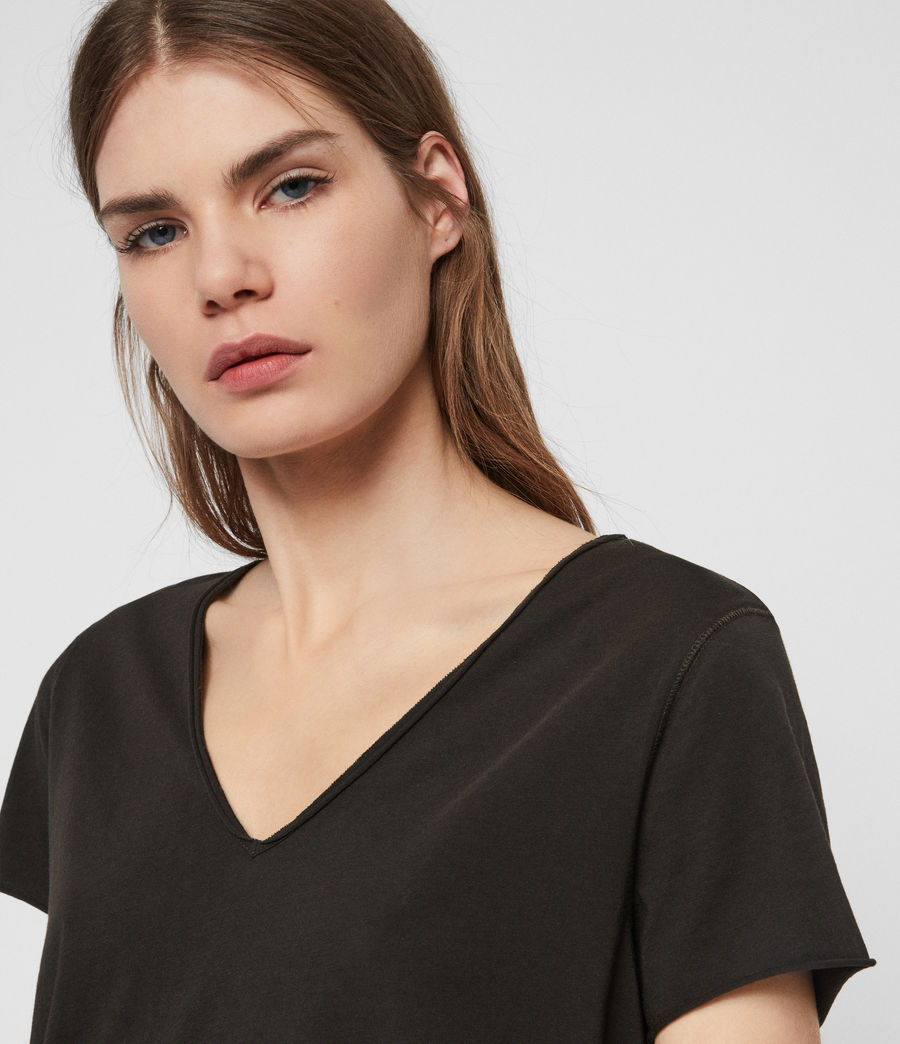 Damen Emelyn Tonic T-Shirt (washed_black) - Image 3
