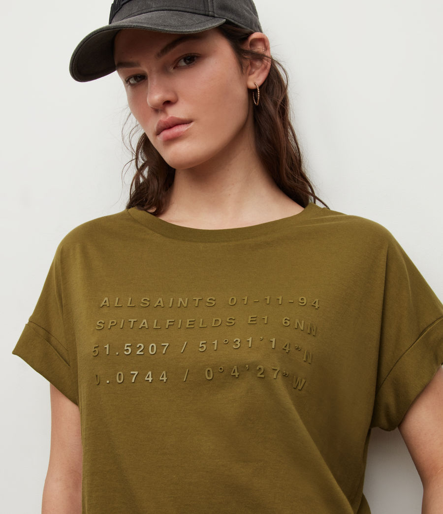 Women's Address Imogen Boy T-Shirt (khaki_green) - Image 2