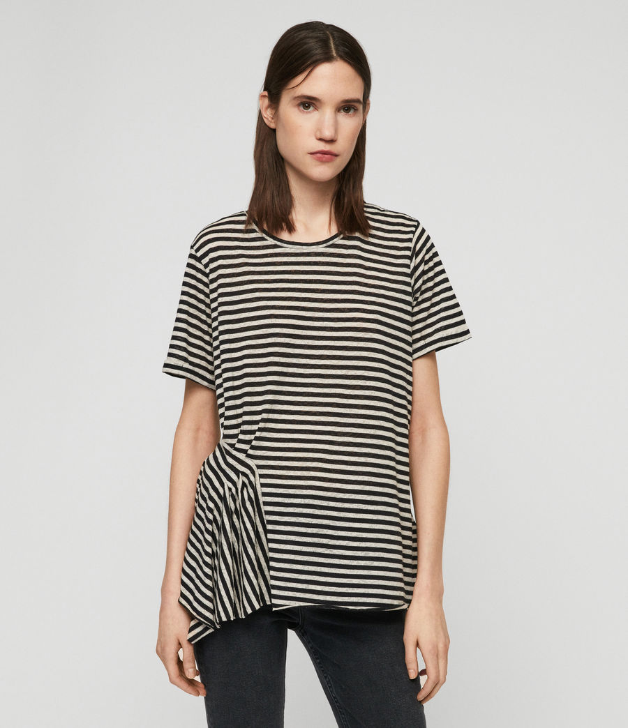 all saints stripe t shirt