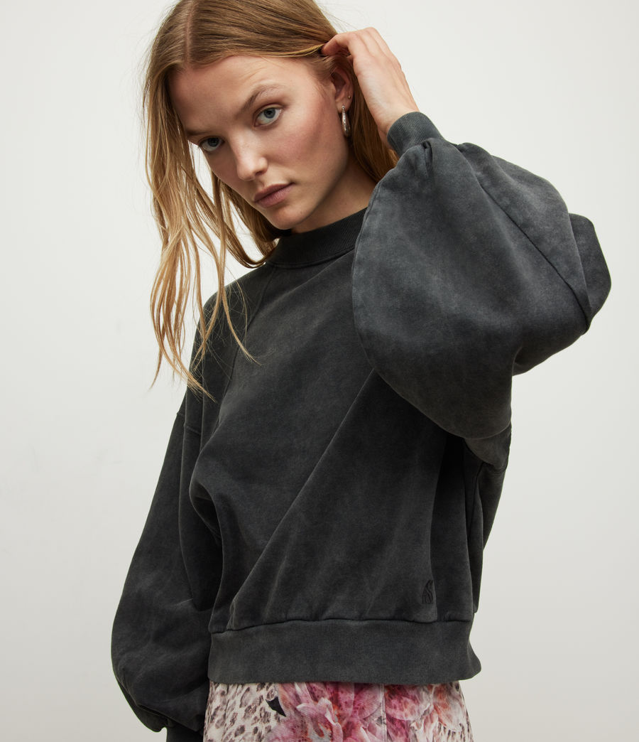 Women's Tayla Organic Cotton Sweatshirt (dark_grey) - Image 4
