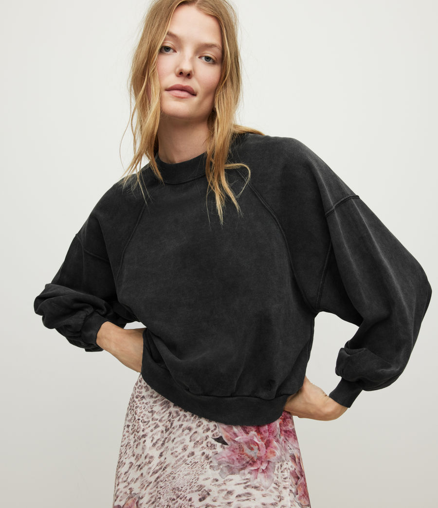 Women's Tayla Organic Cotton Sweatshirt (dark_grey) - Image 7