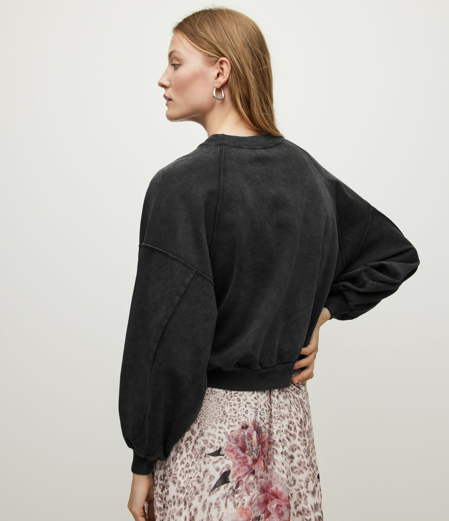 Women's Tayla Organic Cotton Sweatshirt (dark_grey) - Image 8