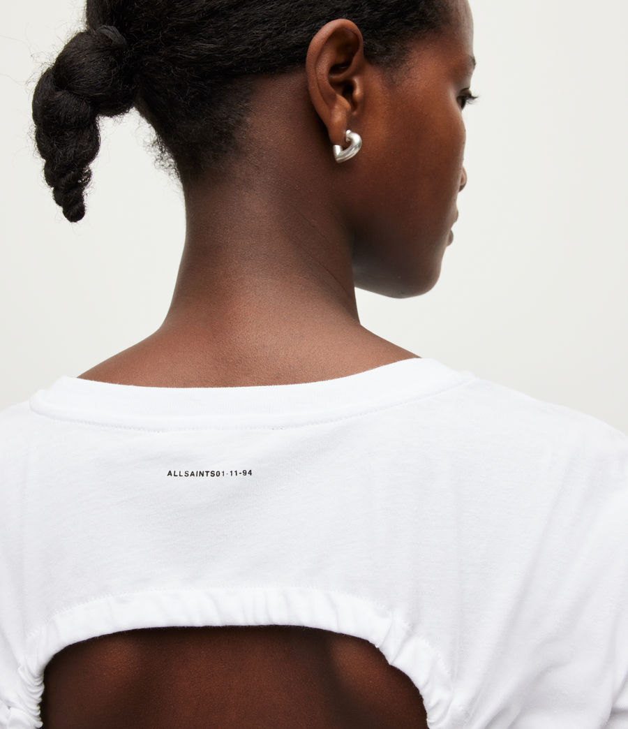Women's Ada Open Back T-Shirt (optic_white) - Image 4