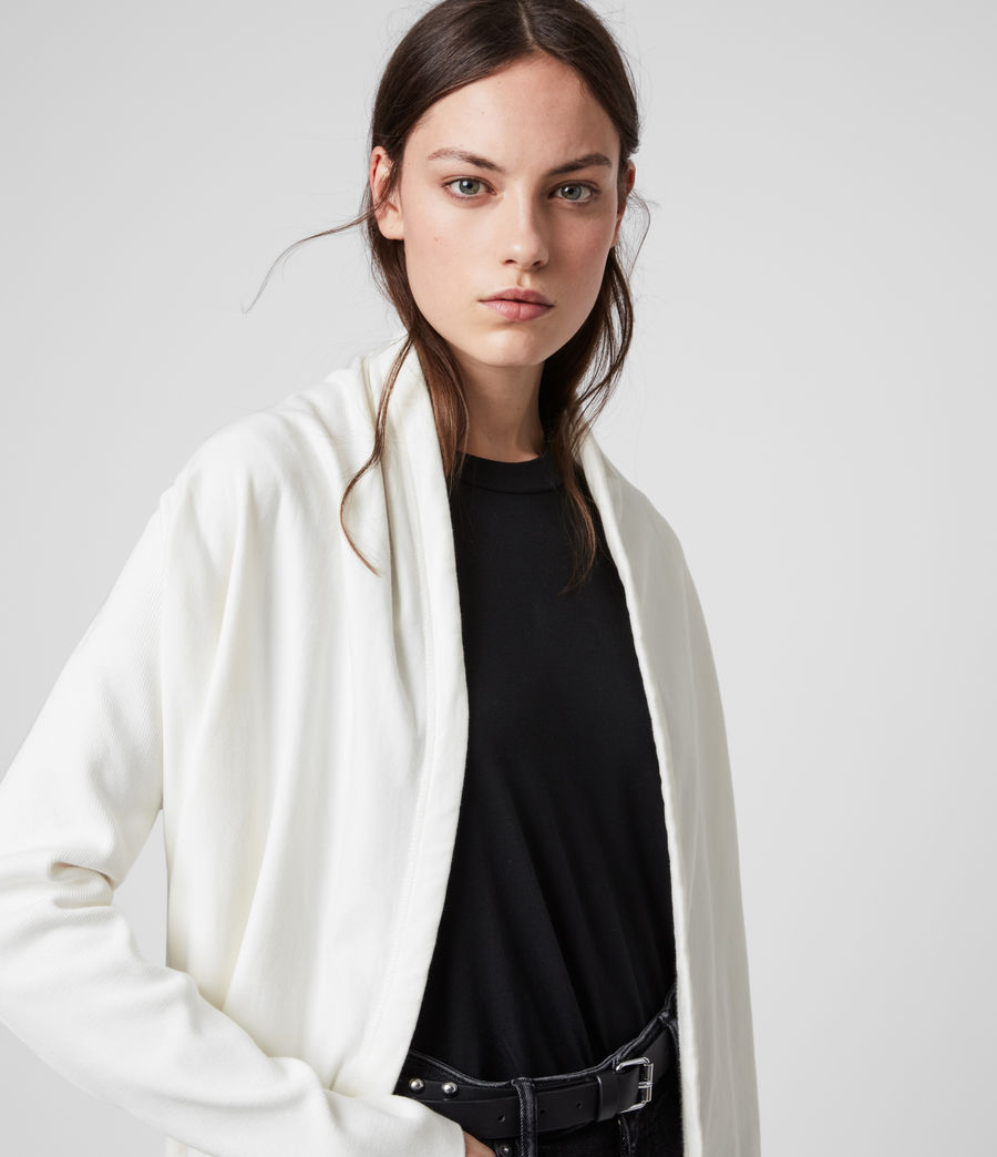 ALLSAINTS UK: Womens Ivy Drape Cardigan (warm_white)