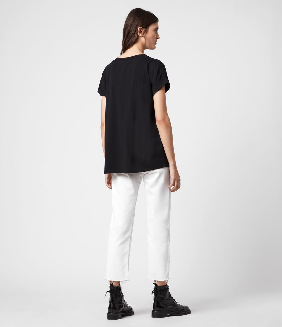 Womens Pure Cotton Imogen Boy T-Shirt (black) - Image 5