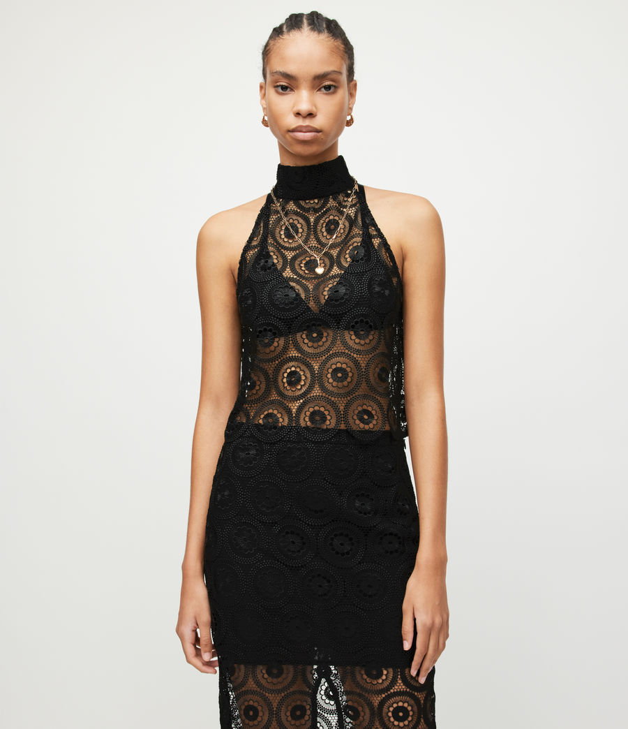 Femmes Top Crochet Lana (black) - Image 3