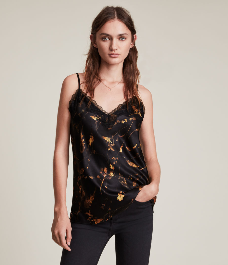 Womens Lexi Heligan Cami (black_gold) - Image 1