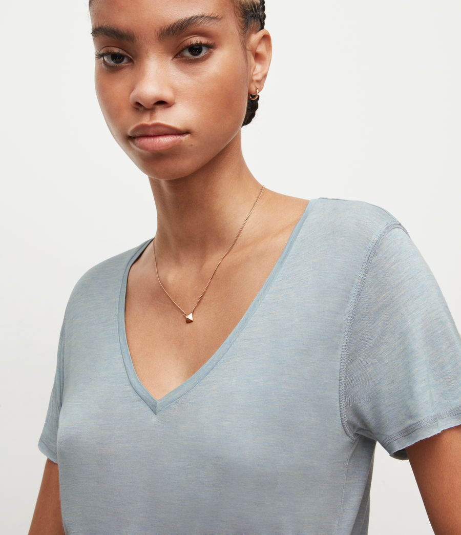 Womens Emelyn Shimmer T-Shirt (flint_blue) - Image 2